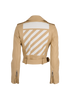Off-White Biker Jacket, &pound;750, Clothing, Beige, Leather, Back view