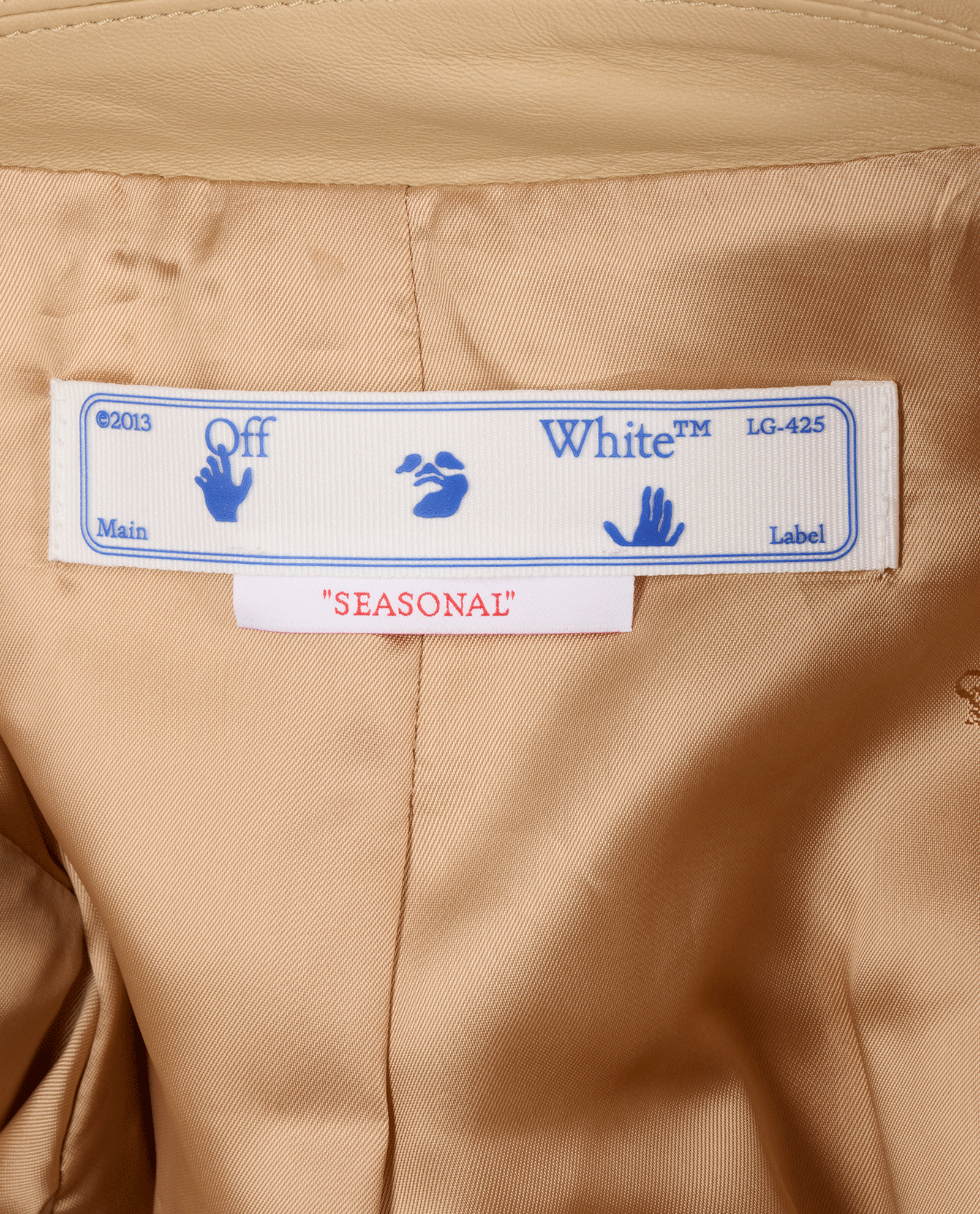 Off-White Biker Jacket, &pound;750, Clothing, Beige, Leather, Other view