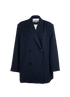 Ganni Double Breasted Blazer, &pound;95, Clothing, Blue, Polyester (Polymer), Front view