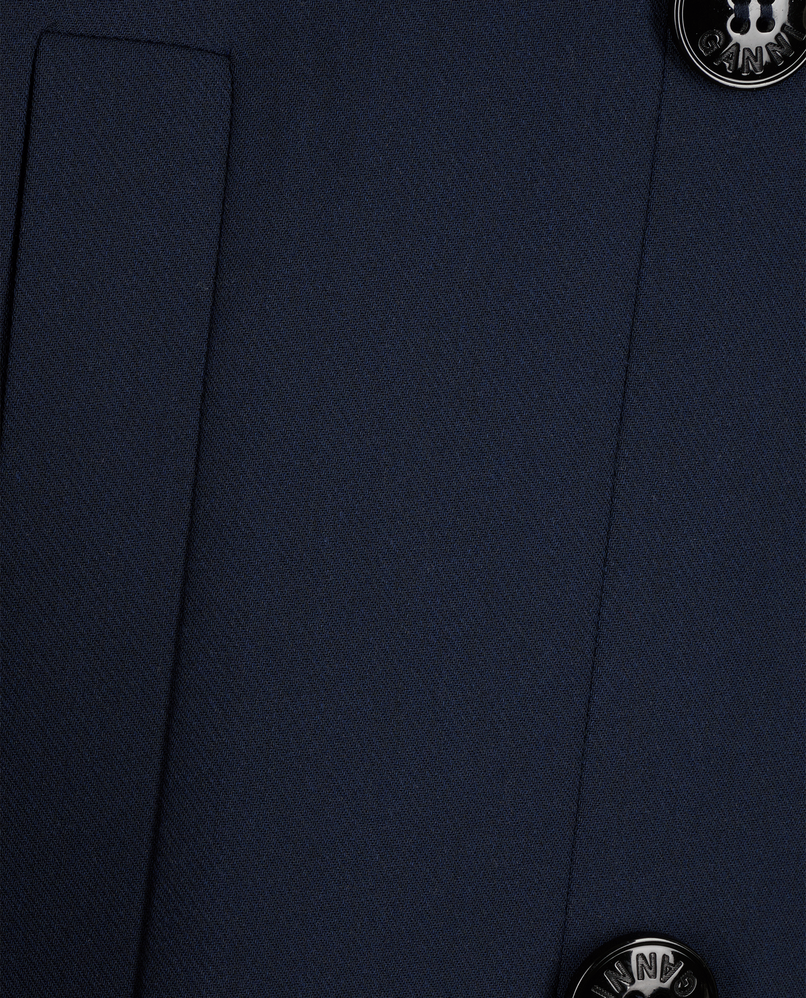 Ganni Double Breasted Blazer, &pound;95, Clothing, Blue, Polyester (Polymer), Other view