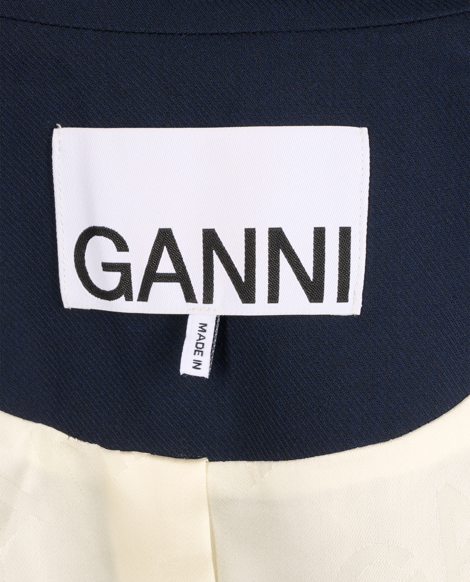 Ganni Double Breasted Blazer, &pound;95, Clothing, Blue, Polyester (Polymer), Other view