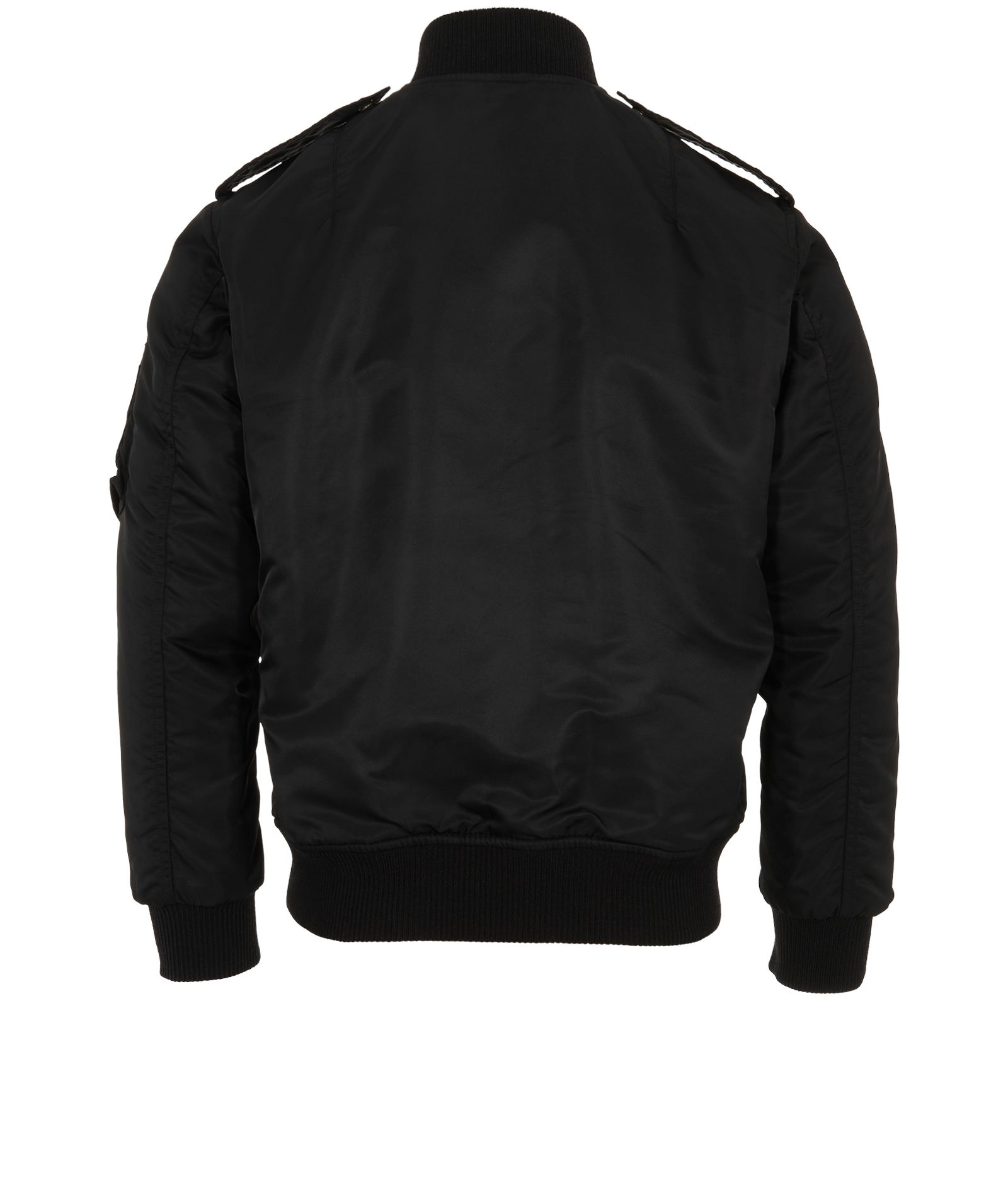 Saint Laurent Bomber Jacket, &pound;450, Clothing, Black, Polyester (Polymer), Back view