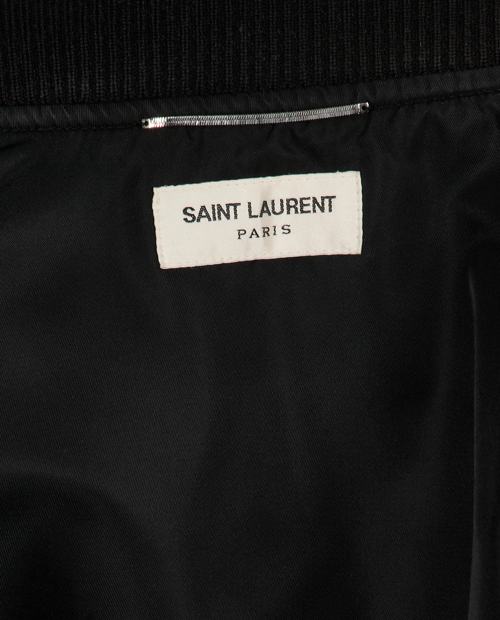 Saint Laurent Bomber Jacket, &pound;450, Clothing, Black, Polyester (Polymer), Other view