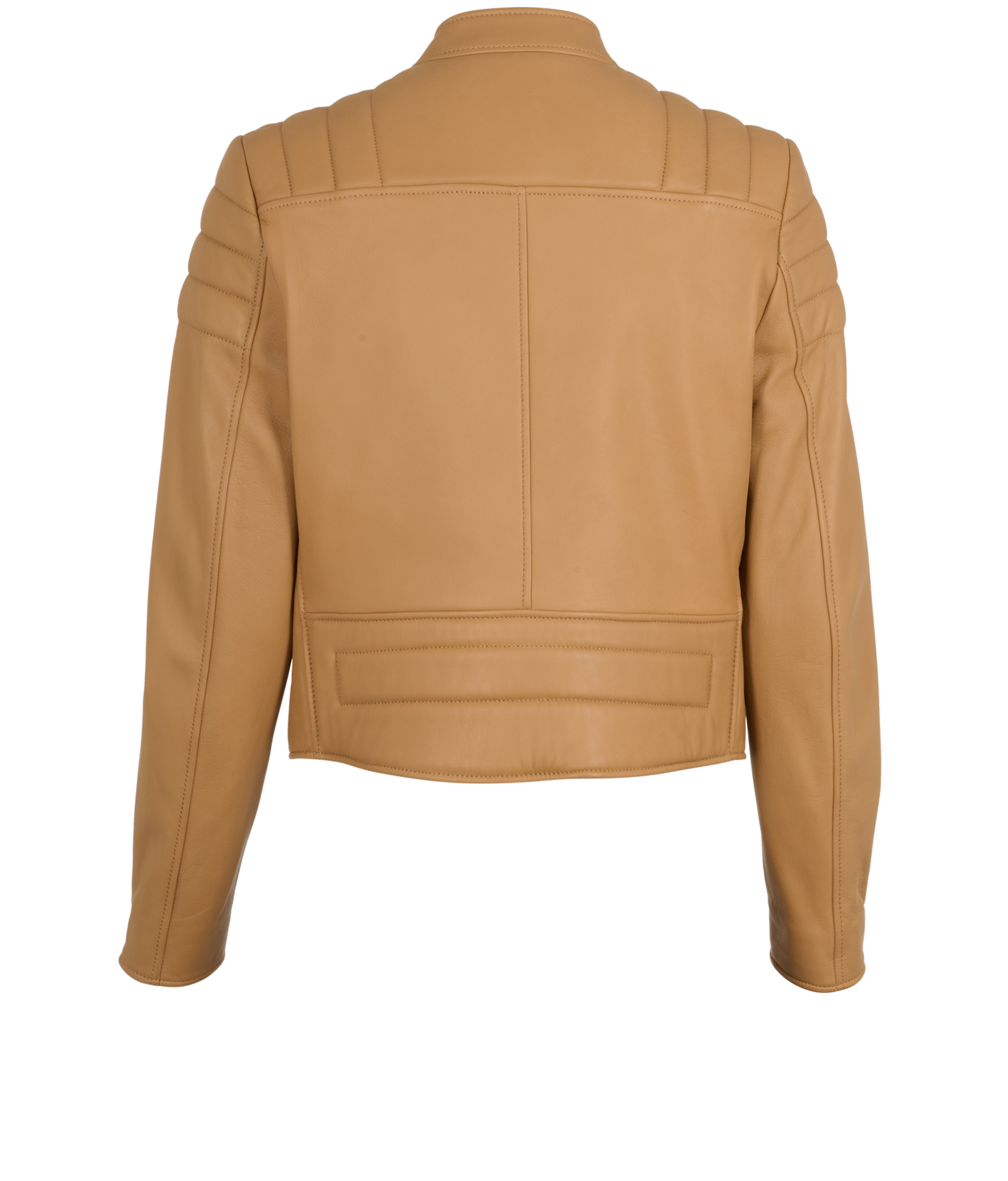 Coach Biker Jacket, &pound;190, Clothing, Beige, Leather, Back view