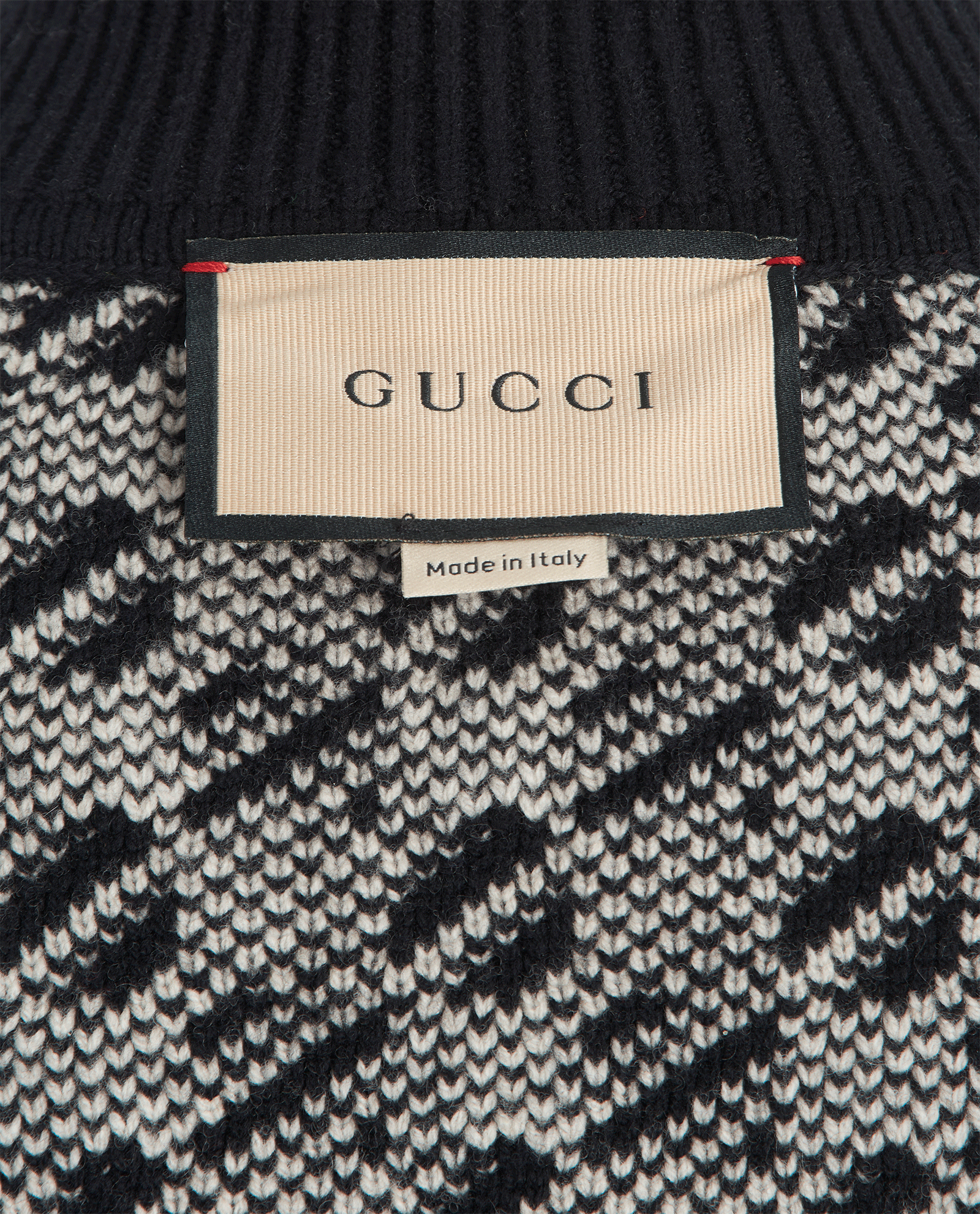 Gucci Houndstooth Bomber Jacket, &pound;320, Clothing, Black/Cream, Wool, Other view