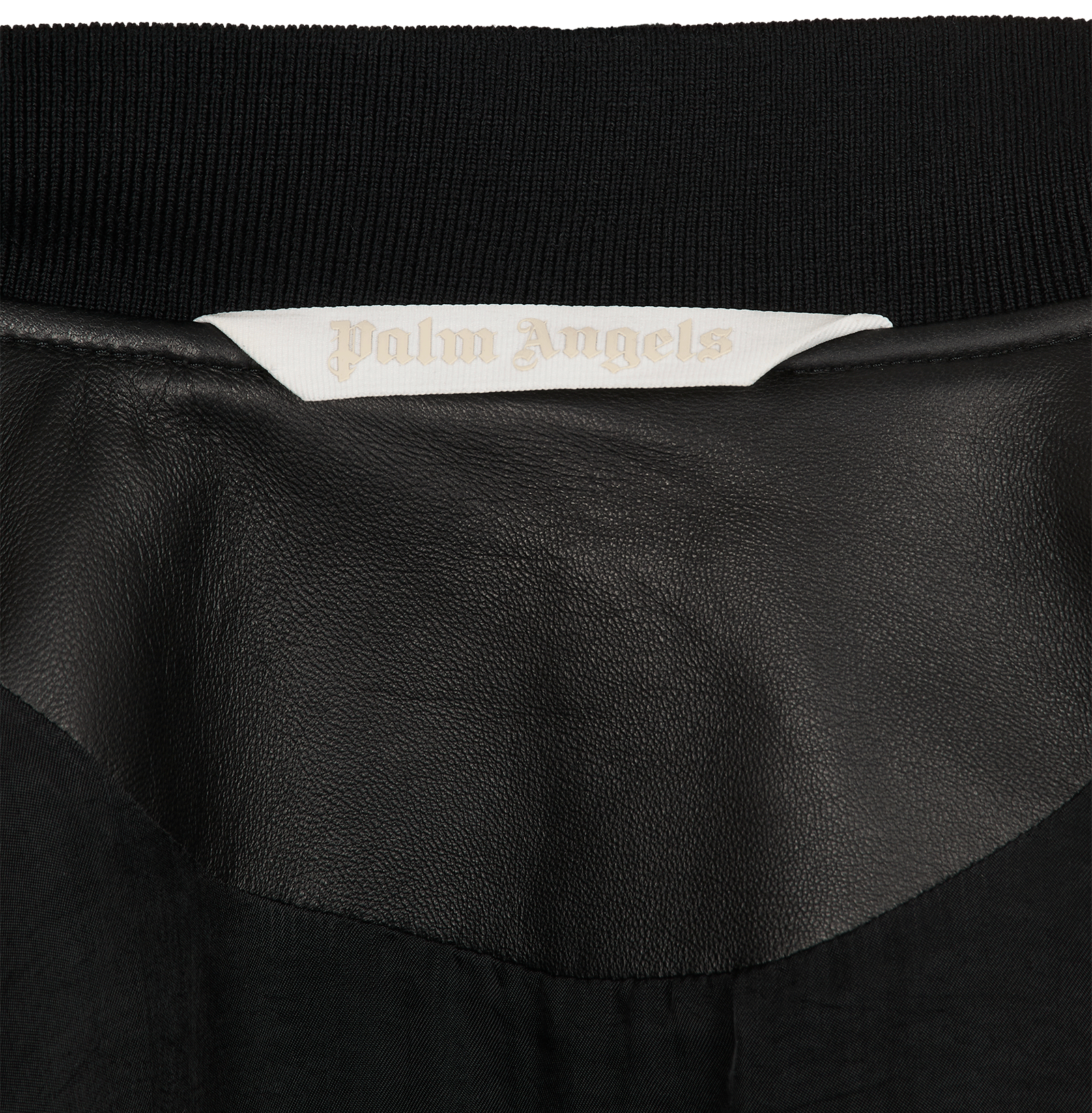 Palm Angels College Bomber Jacket, &pound;450, Clothing, Black, Leather, Other view