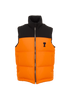 Ami Paris Ami De Coeur Gilet, &pound;275, Clothing, Black/Orange, Nylon, Front view