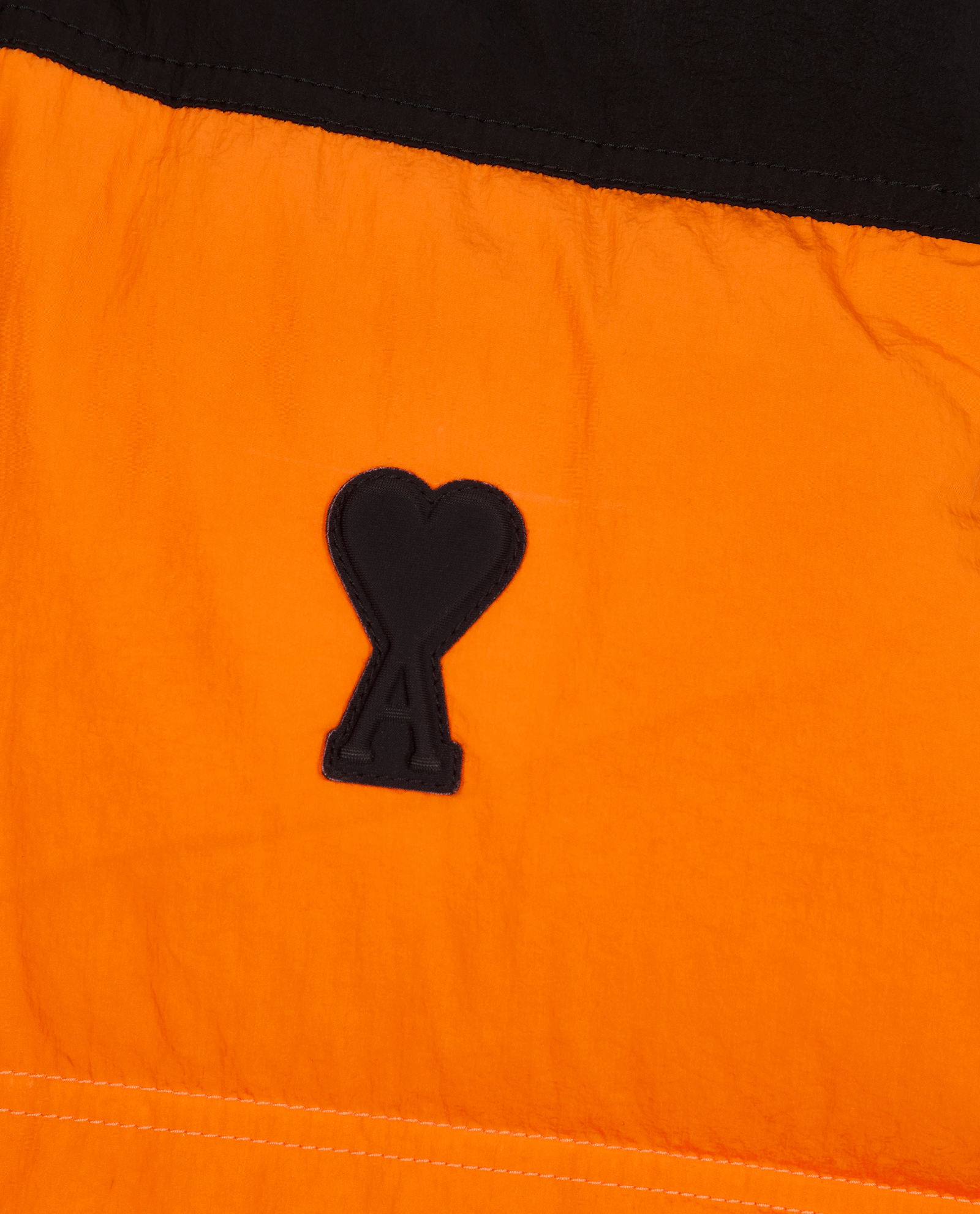 Ami Paris Ami De Coeur Gilet, &pound;275, Clothing, Black/Orange, Nylon, Other view