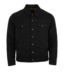 Saint Laurent Trucker Style Jacket, Polyamide, Black, Sz M, 2*