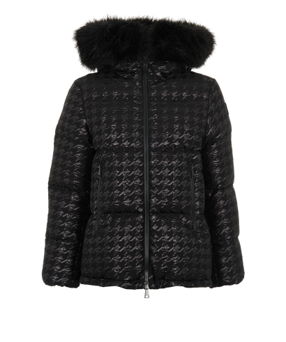 Moncler Chambres Jacket, &pound;650, Clothing, Black, Cotton/Down Feathers/Polyester (Polymer), Front view