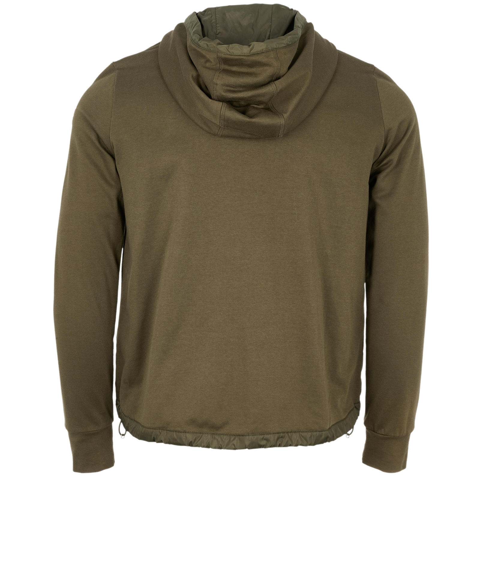 Moncler Padded Zip-Up Jacket, &pound;350, Clothing, Khaki, Cotton/Down Feathers, Back view