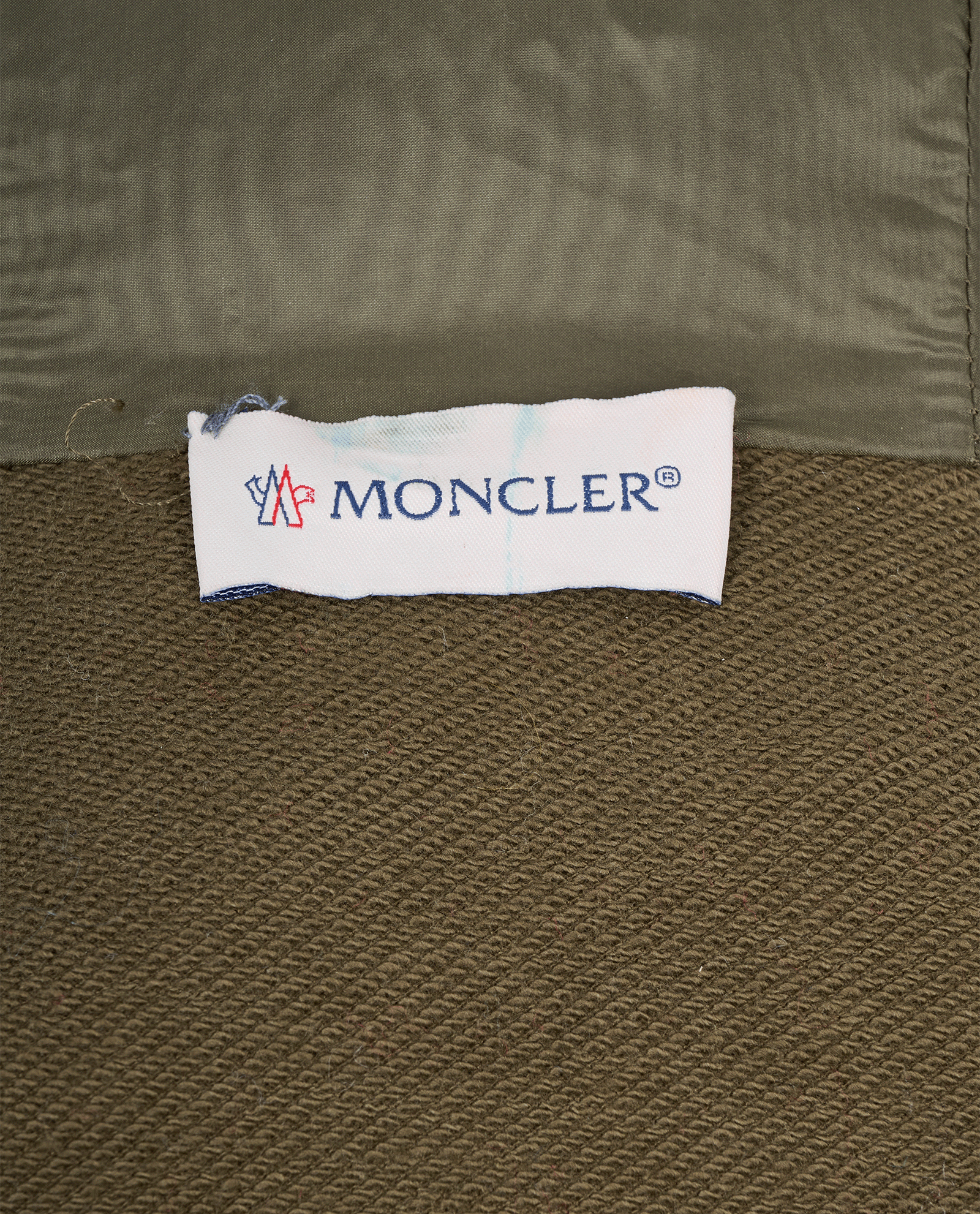 Moncler Padded Zip-Up Jacket, &pound;350, Clothing, Khaki, Cotton/Down Feathers, Other view