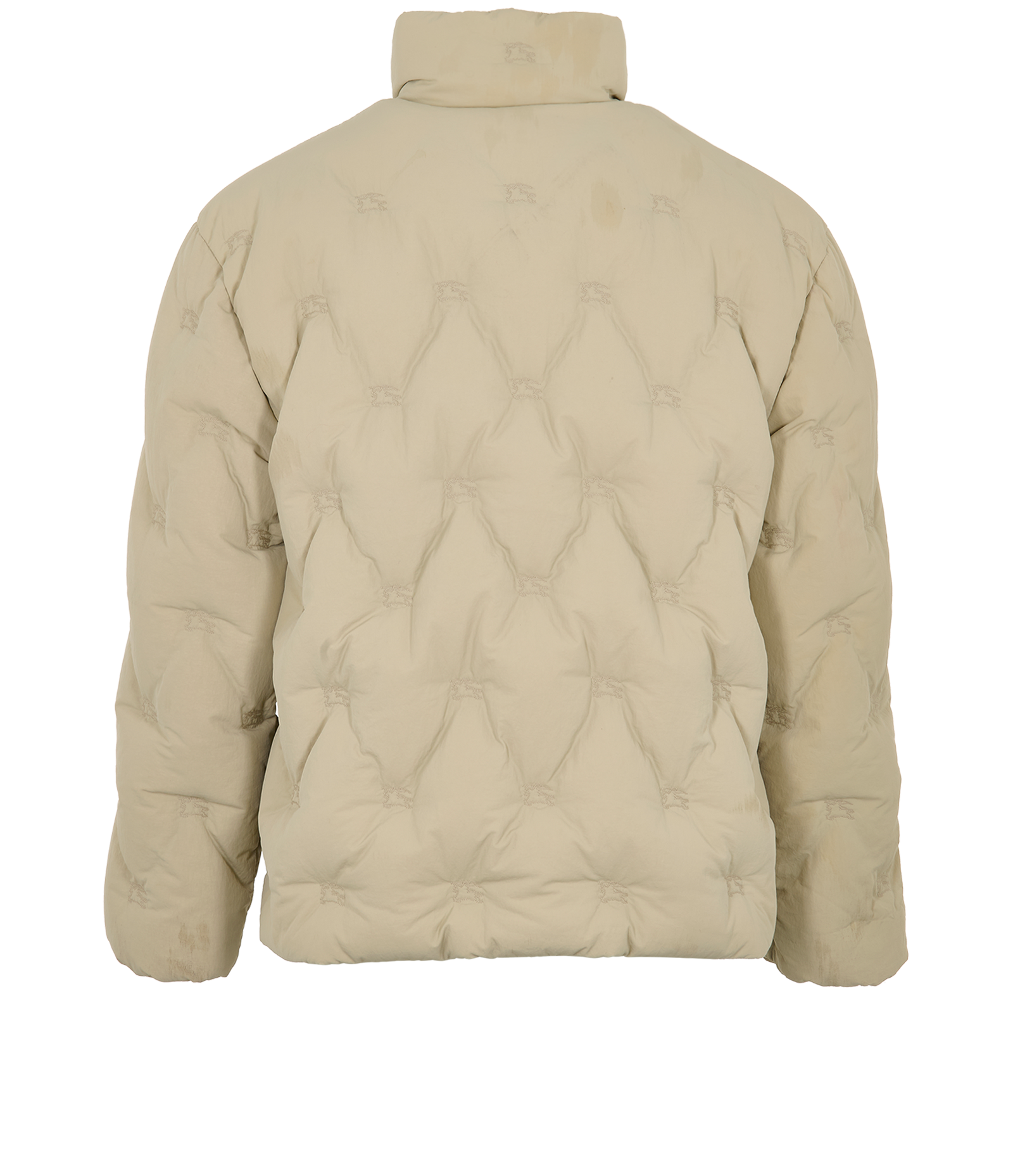 Burberry Embroidered Knight Puffer Jacket, &pound;350, Clothing, Beige, Down Feathers, Other view