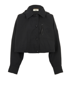 Fendi Cropped Jacket, Nylon, Black, UK12, 3*