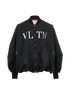 Valentino VLTN Bomber Jacket, &pound;420, Clothing, Black, Polyester (Polymer), Front view