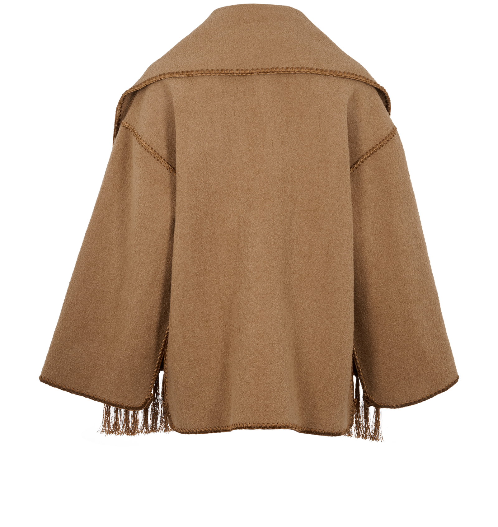 Toteme Embroidered Scarf Jacket, &pound;420, Clothing, Tan, Wool, Back view