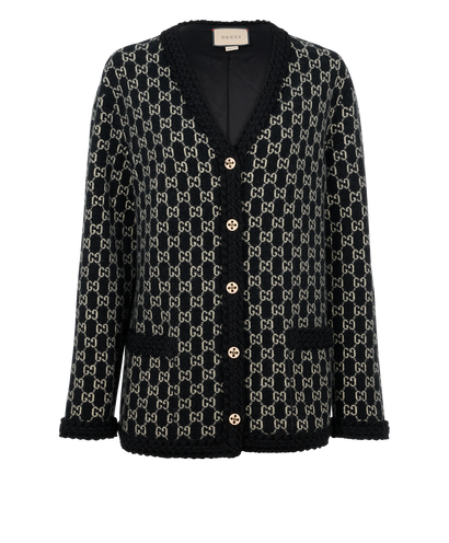 GG Brushed Jacket, &pound;650, Clothing, Black, Wool, Front view