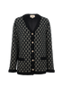 GG Brushed Jacket, &pound;650, Clothing, Black, Wool, Front view
