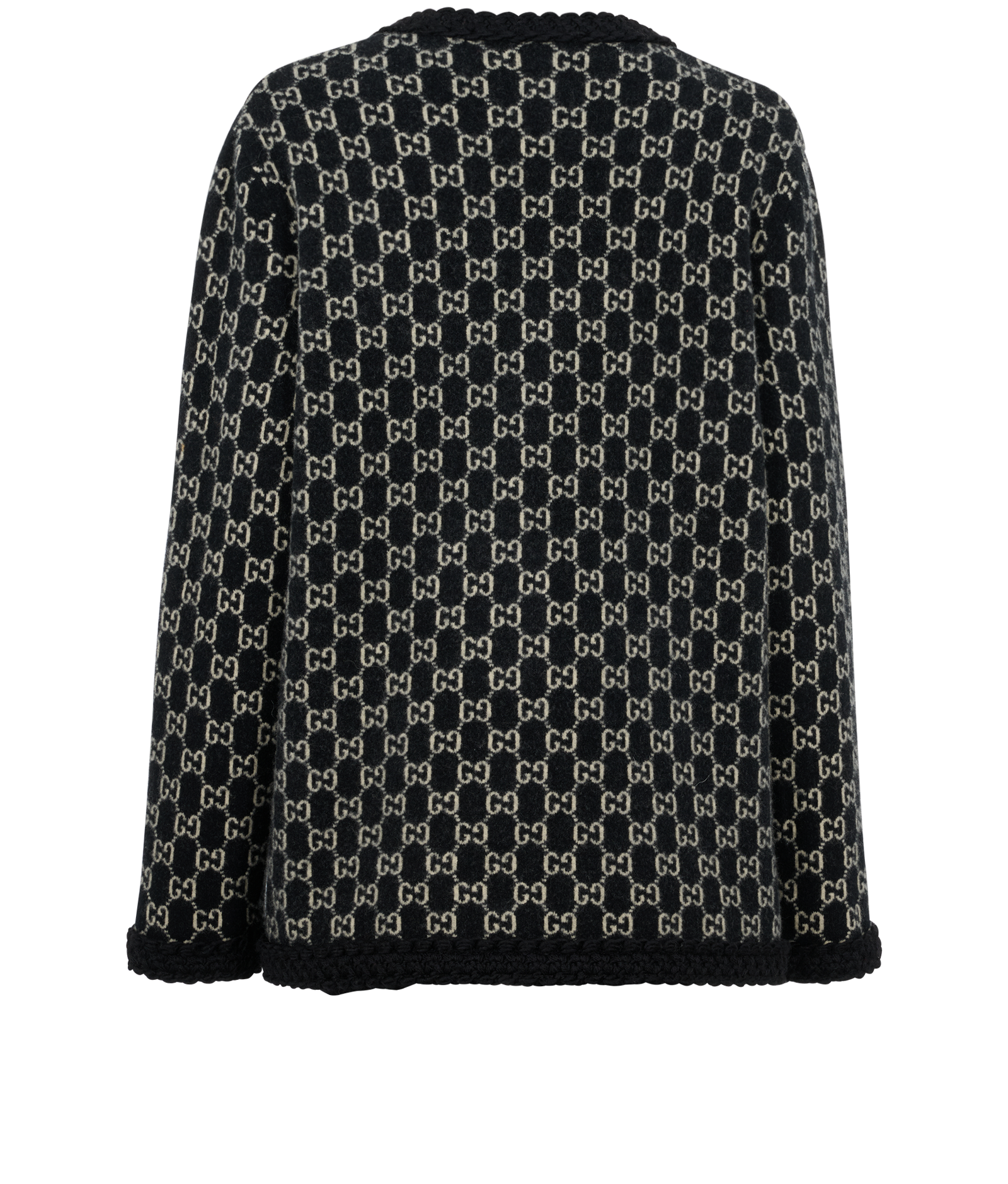 GG Brushed Jacket, &pound;650, Clothing, Black, Wool, Back view