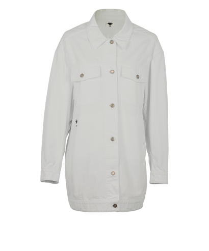 Christian Dior CD Bee Embroidered Jacket, &pound;350, Clothing, White, Cotton, Front view