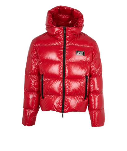 D Squared Puffer Bomber Jacket, &pound;250, Clothing, Red, Down Feathers, Front view