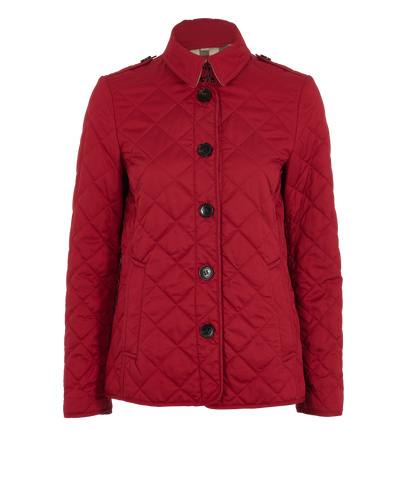 Burberry Quilted Jacket, &pound;350, Clothing, Red, Polyester (Polymer), Front view