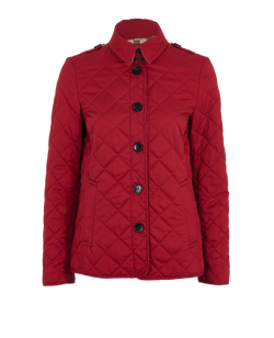 Burberry Quilted Jacket, Polyester, Red, Sz S, 2*
