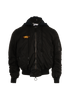 Off White Bomber Jacket, &pound;295, Clothing, Black, Cotton, Front view
