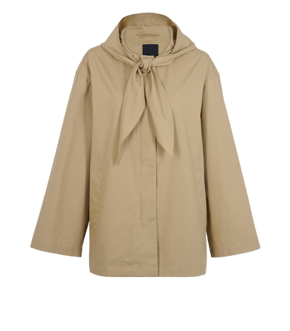 Toteme Technical Scarf Jacket, &pound;295, Clothing, Beige, Cotton, Front view