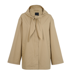 Toteme Technical Scarf Jacket, Cotton, Beige, UK6, 3*