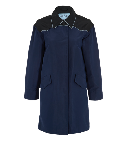 Prada Two-Tone Jacket, &pound;450, Clothing, Black/Navy, Silk, Front view