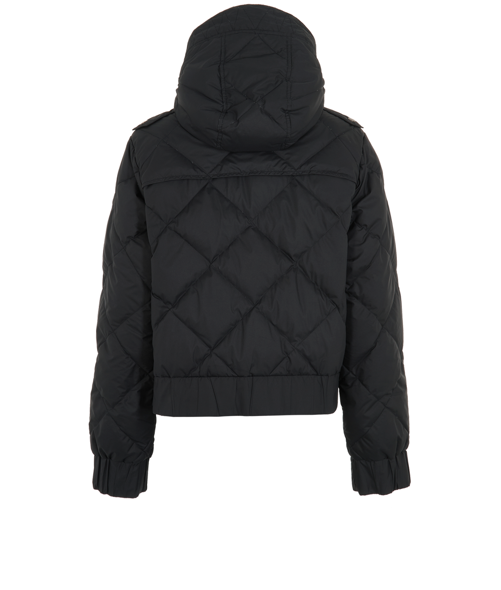 Burberry Quilted Hooded Puffer, &pound;350, Clothing, Black, Down Feathers, Back view