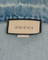 Gucci Logo Print Washed Cropped Jacket, &pound;450, Clothing, Blue, Cotton, Other view