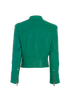 Balmain Biker Jacket, &pound;550, Clothing, Green, Lambskin Leather, Back view
