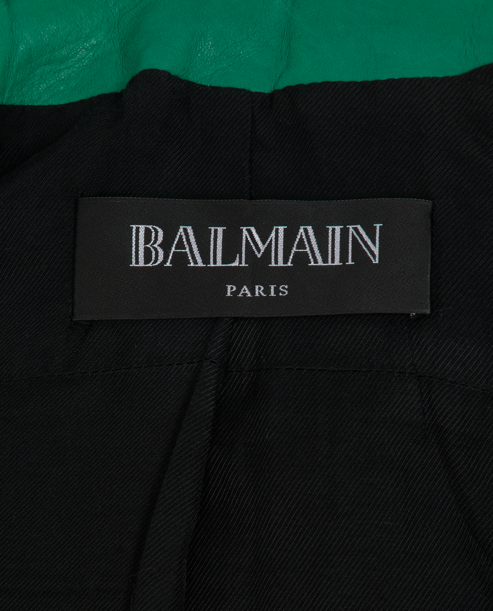 Balmain Biker Jacket, &pound;550, Clothing, Green, Lambskin Leather, Other view