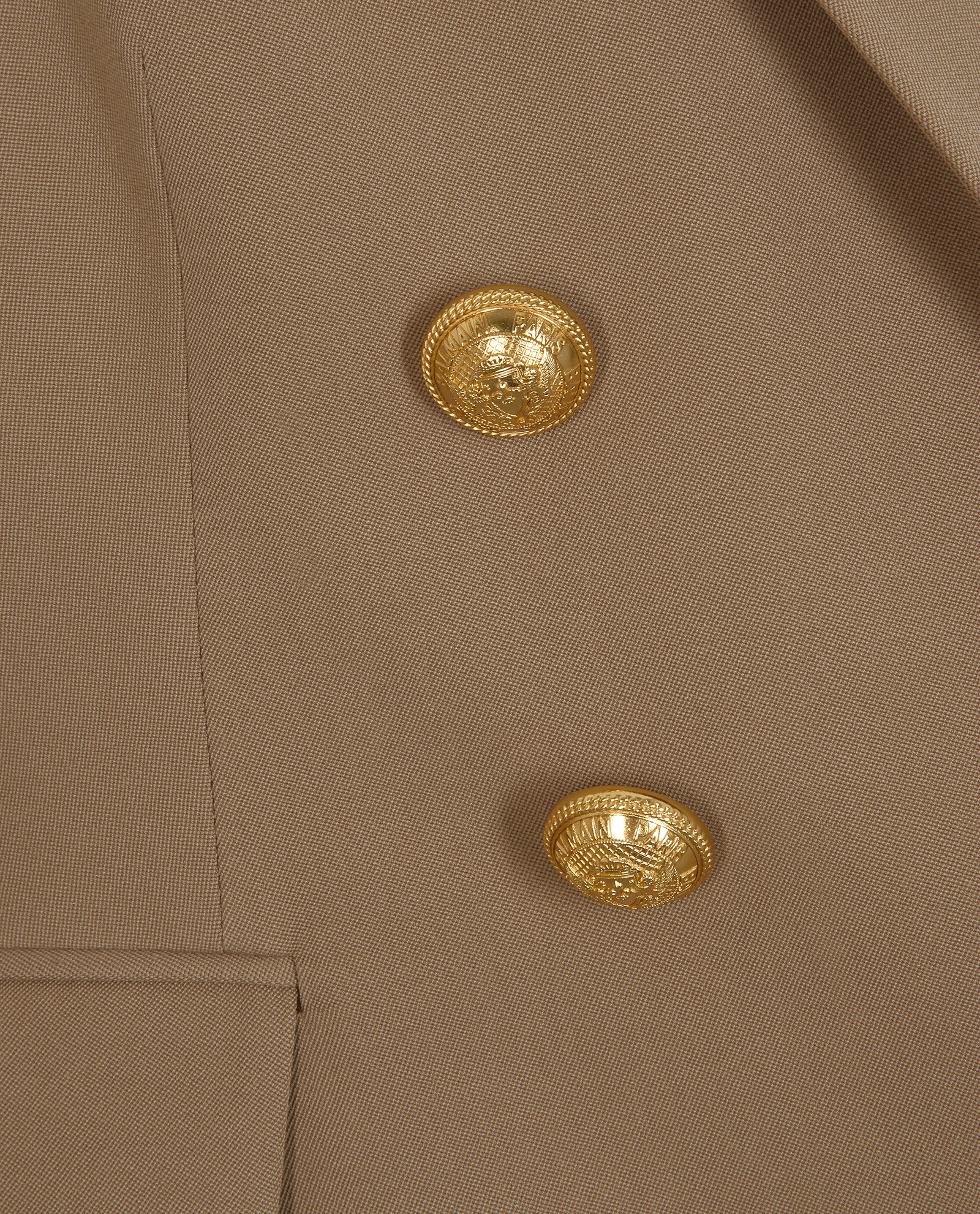 Balmain Double-Breasted Blazer, &pound;550, Clothing, Tan, Wool, Other view