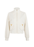 Valentino V Bomber Jacket, &pound;450, Clothing, Cream, Polyester (Polymer), Front view