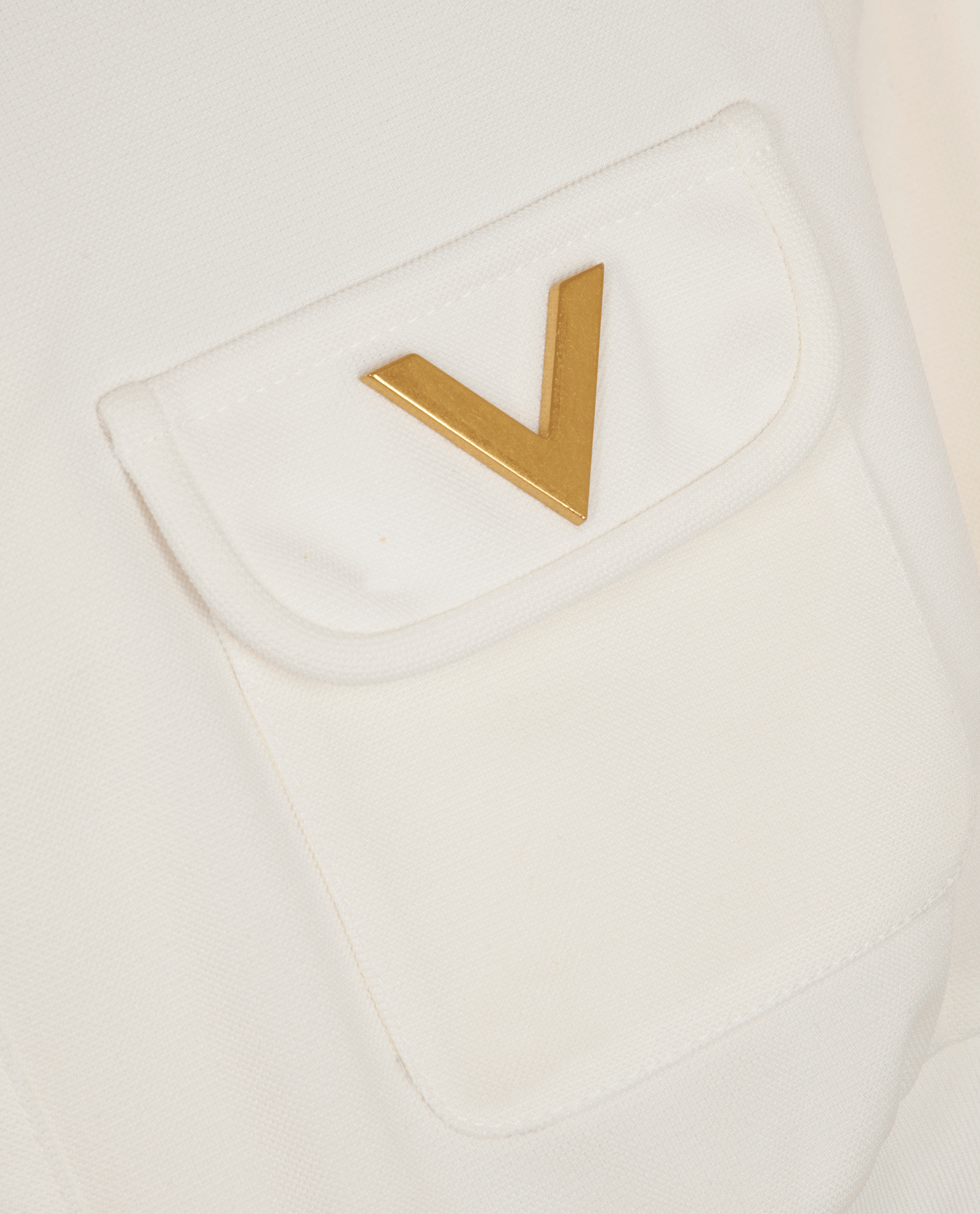 Valentino V Bomber Jacket, &pound;450, Clothing, Cream, Polyester (Polymer), Other view