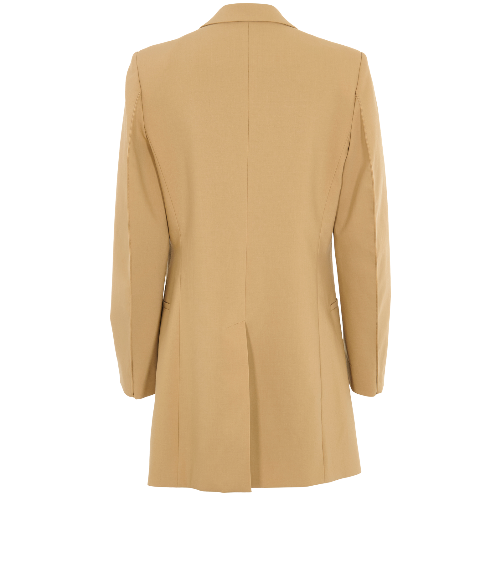 Loewe Single-Breasted Long Blazer, &pound;350, Clothing, Beige, Polyester (Polymer)/Wool, Back view