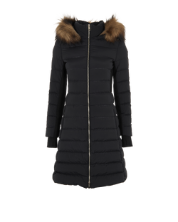 Burberry Hooded Puffer Jacket, Down/Feather/Faux Fur, Black, Sz SX, 2*