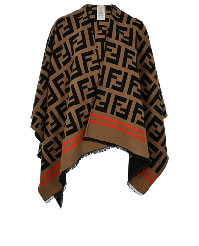 Fendi FF Cape, &pound;850, Clothing, Black/Tan, Wool, Front view