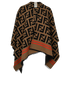 Fendi FF Cape, &pound;850, Clothing, Black/Tan, Wool, Front view