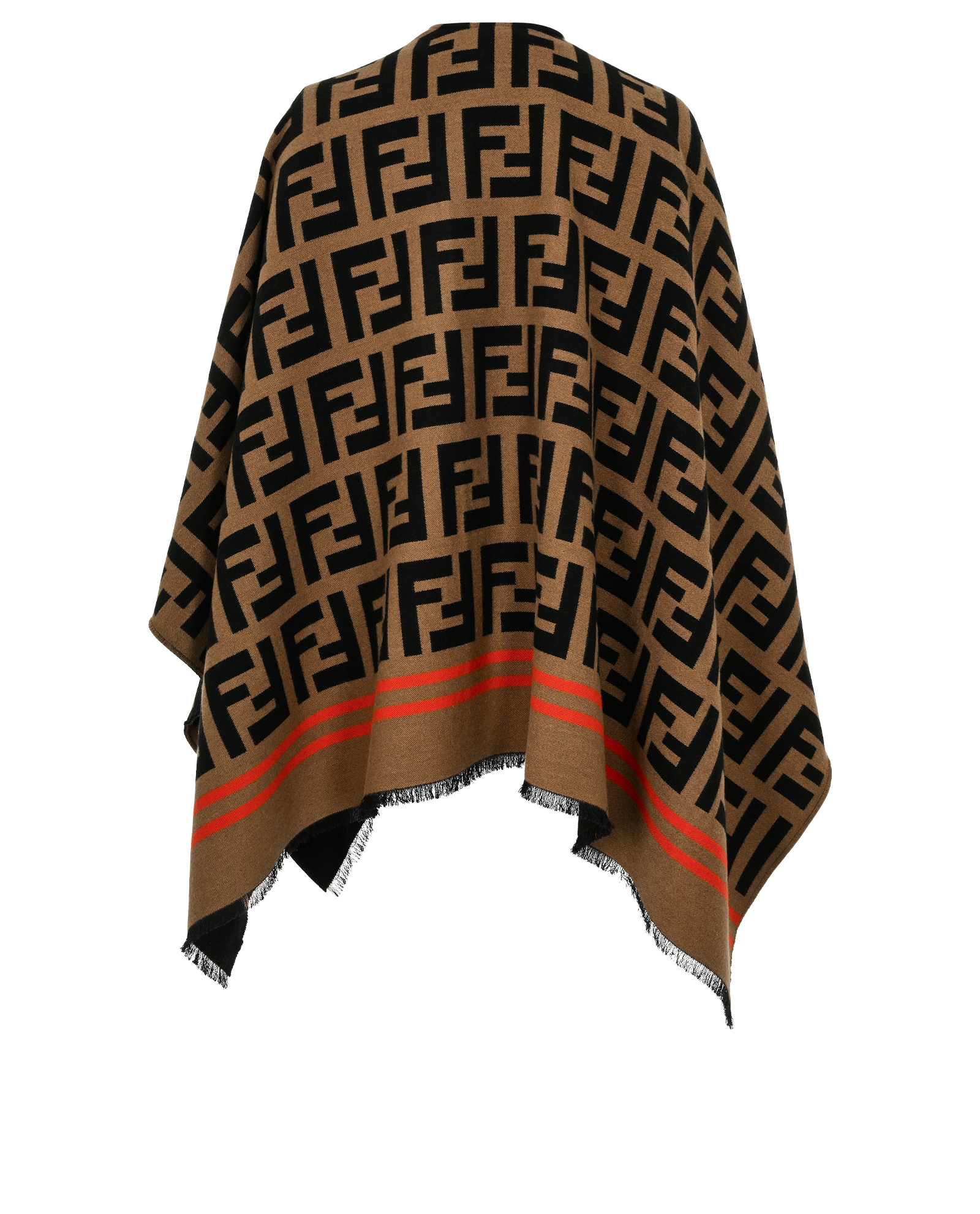 Fendi FF Cape, &pound;850, Clothing, Black/Tan, Wool, Back view
