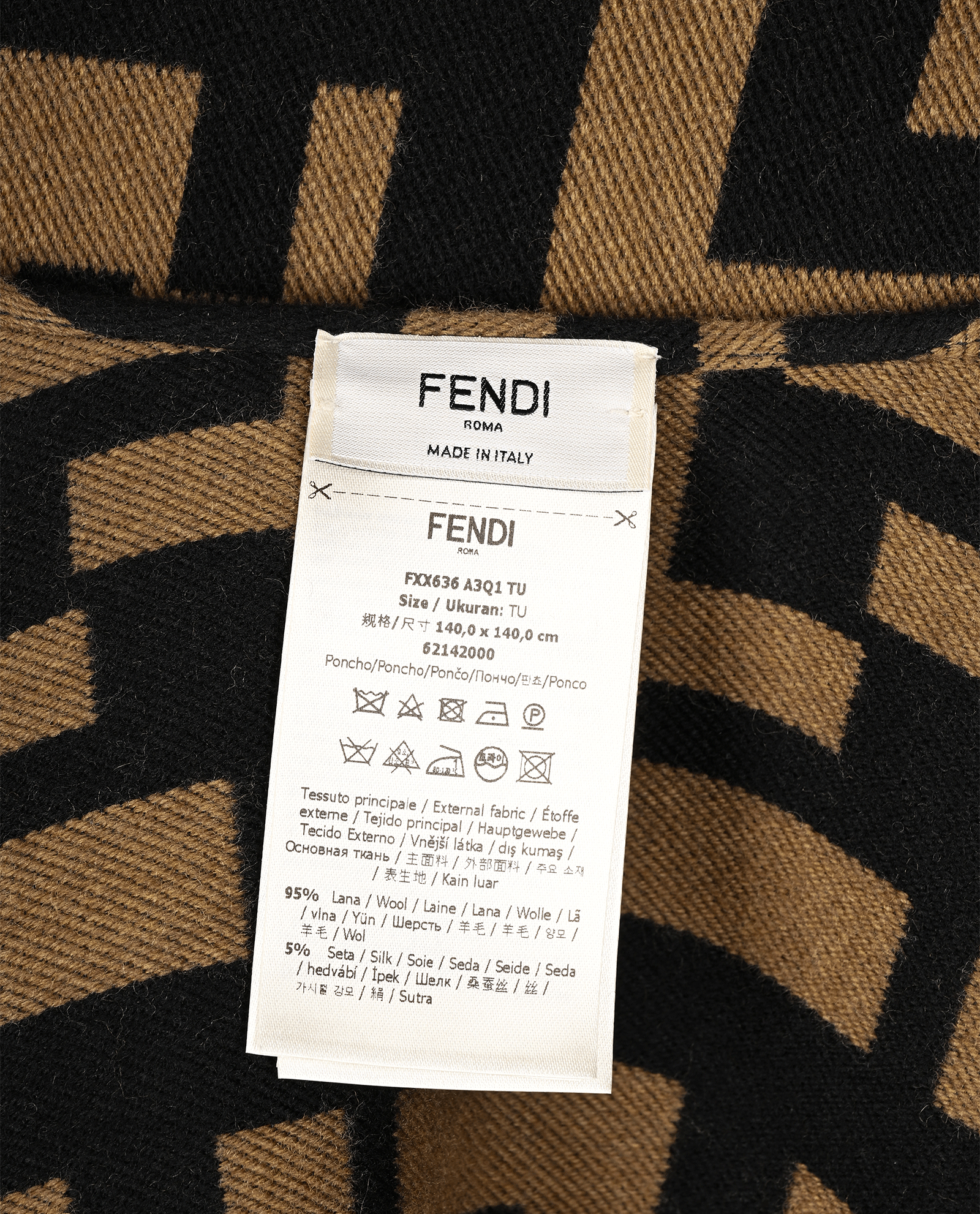 Fendi FF Cape, &pound;850, Clothing, Black/Tan, Wool, Other view
