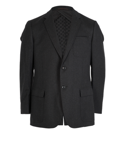Gucci Blazer, &pound;350, Clothing, Black, Wool, Front view