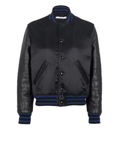 Givenchy Bomber Jacket, &pound;450, Clothing, Black, Leather/Polyester, Front view