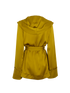 Saint Laurent 2023 Hooded Wrap Jacket, £750, Clothing, Yellow, Acetate/Viscose, Back view