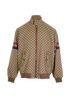 Gucci GG Zip Jacket, &pound;950, Clothing, Beige/Brown, Cotton, Front view