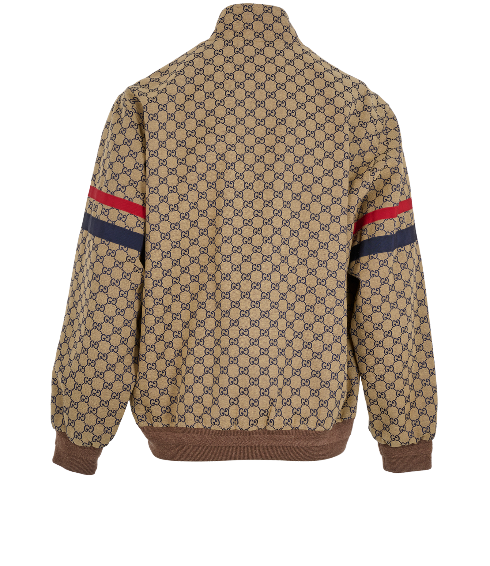 Gucci GG Zip Jacket, &pound;950, Clothing, Beige/Brown, Cotton, Back view