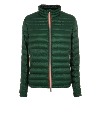 Moncler Daniel Puffer Jacket, &pound;550, Clothing, Green, Down Feathers/Polyester (Polymer), Front view